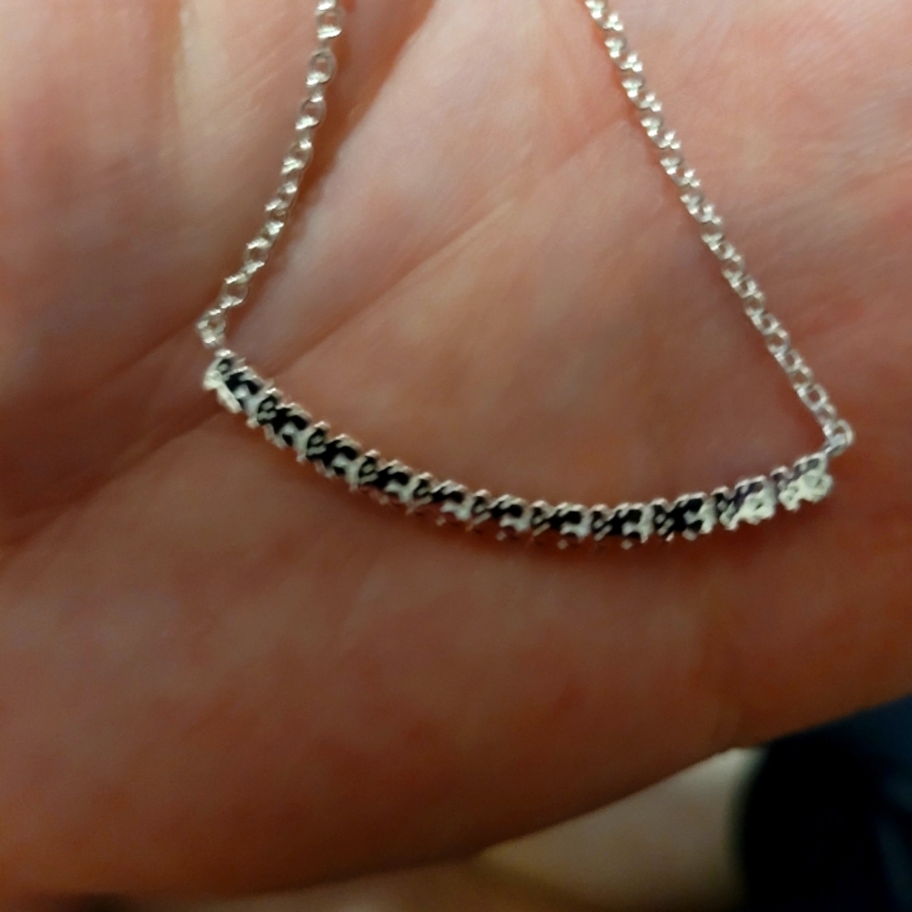 Tous silver bar necklace s925